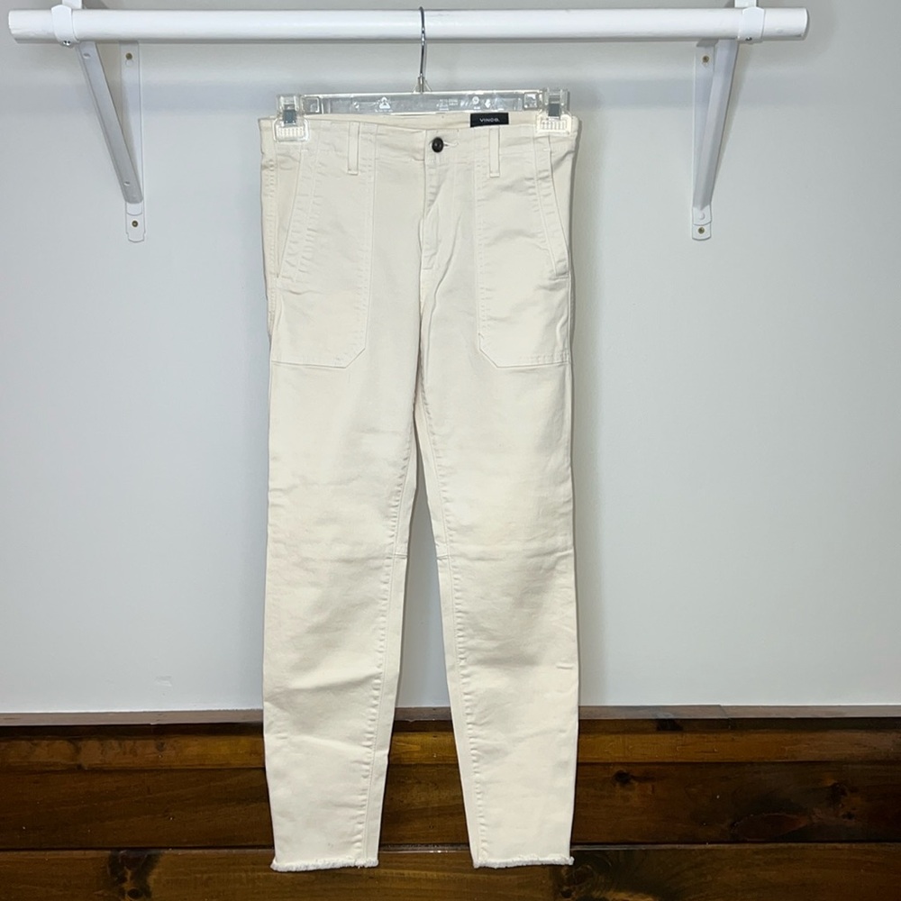 Vince Cream Colored Khaki Ankle‎ Pants- 4